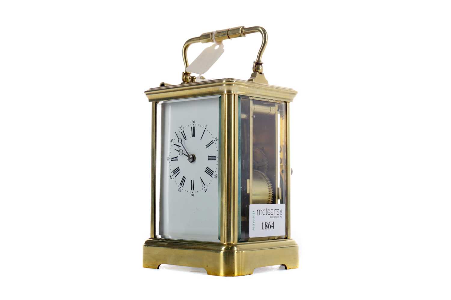 Lot 1864 - AN EARLY 20TH CENTURY REPEATER CARRIAGE CLOCK