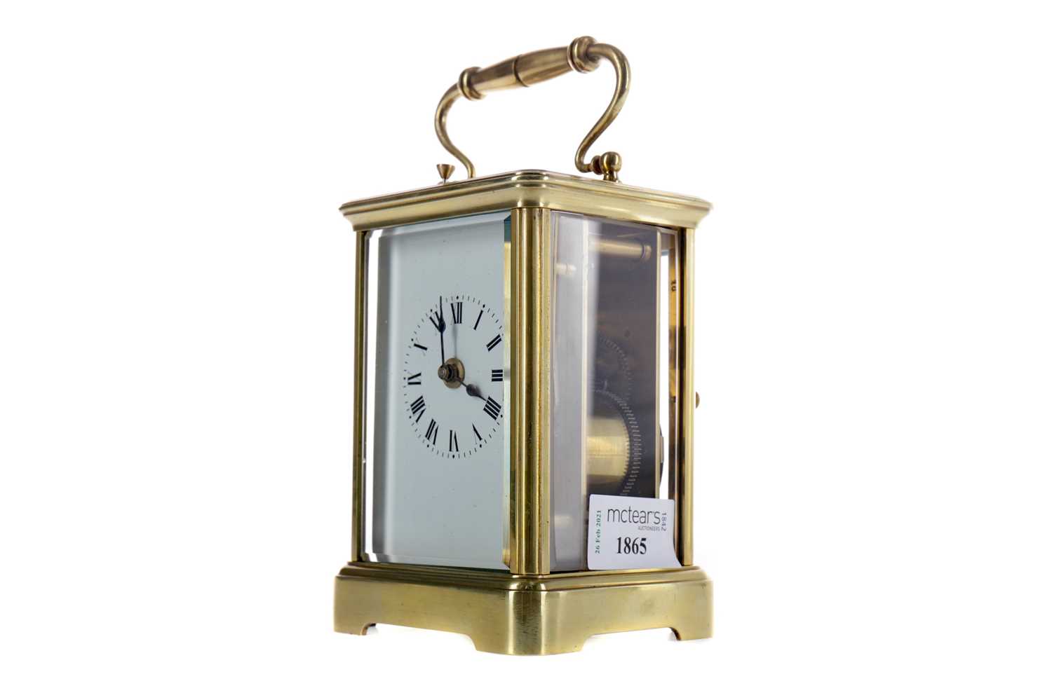 Lot 1865 - AN EARLY 20TH CENTURY REPEATER CARRIAGE CLOCK
