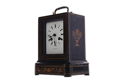 Lot 1873 - A LATE VICTORIAN INLAID CARRIAGE CLOCK