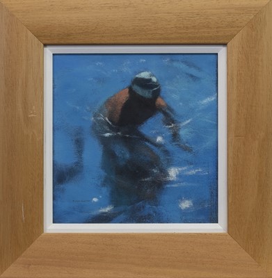 Lot 558 - POOL SWIMMER I, AN ACRYLIC BY PETER NARDINI