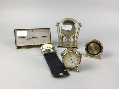 Lot 363 - A MID CENTURY MANTEL CLOCK AND FOUR OTHERS