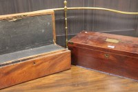 Lot 1228 - POST-REGENCY MAHOGANY AND BRASS BOUND WRITING...