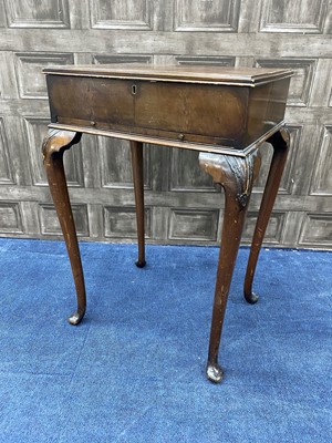 Lot 367 - A MAHOGANY SEWING TABLE AND THREE OTHER ITEMS