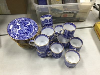 Lot 370 - A COPELAND SPODE BLUE AND WHITE PART COFFEE SERVICE