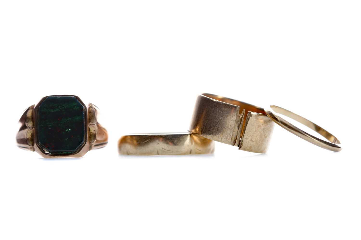 Lot 308 - FOUR GOLD RINGS