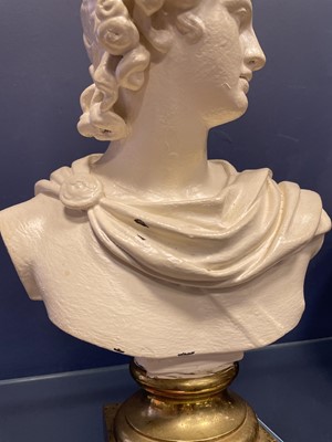 Lot 1426 - A PAINTED CLASSICAL BUST OF OTHELLO
