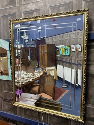 Lot 411 - A GILT FRAMED WALL MIRROR AND ANOTHER