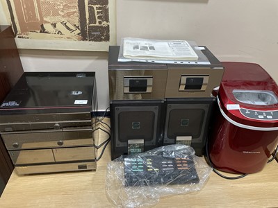 Lot 429 - AN AIWA HI-FI SYSTEM WITH SPEAKERS AND AN ICE MAKER