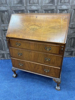 Lot 415 - A WALNUT WRITING BUREAU