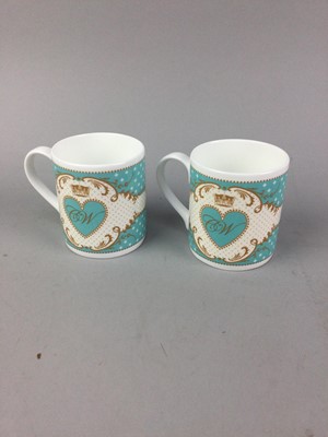 Lot 442 - A PAIR OF ROYAL WORCESTER COMMEMORATIVE CUPS AND OTHER CERAMICS