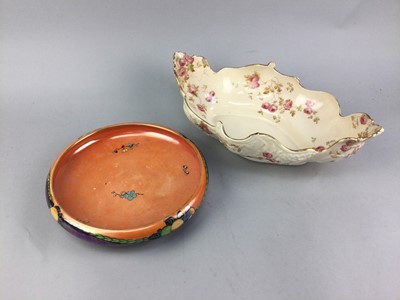 Lot 451 - A MALING BOWL AND OTHER CERAMICS