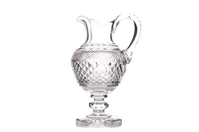 Lot 254 - AN EARLY 19TH CENTURY CUT GLASS CLARET JUG