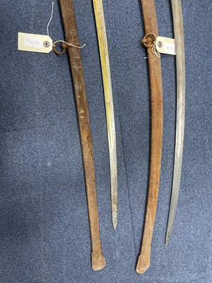 Lot 457 - A LATE 19TH CENTURY NAVAL OFFICERS SWORD, ANOTHER AND A REPRODUCTION SWORD
