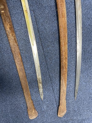 Lot 457 - A LATE 19TH CENTURY NAVAL OFFICERS SWORD, ANOTHER AND A REPRODUCTION SWORD