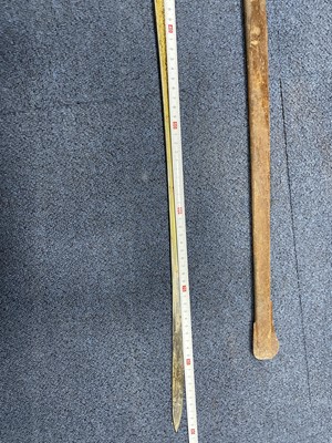 Lot 457 - A LATE 19TH CENTURY NAVAL OFFICERS SWORD, ANOTHER AND A REPRODUCTION SWORD