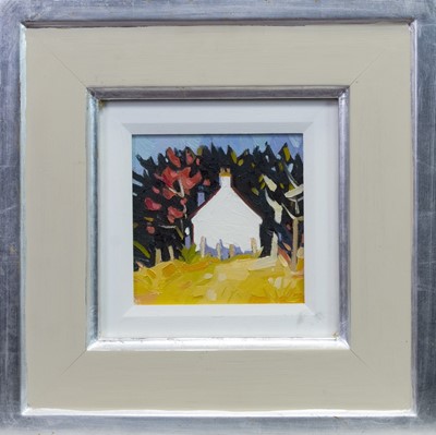 Lot 597 - COTTAGE IN THE WOODS, AN OIL BY LIN PATTULLO