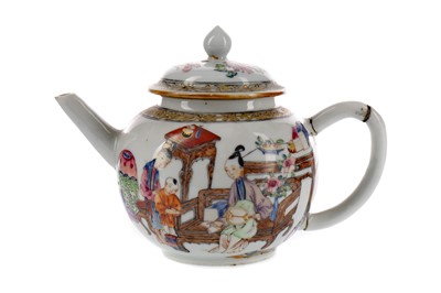 Lot 4 A 19th Century Chinese Famille Rose Teapot And Lot 4 A 19th Century Chinese Famille Rose Teapot And