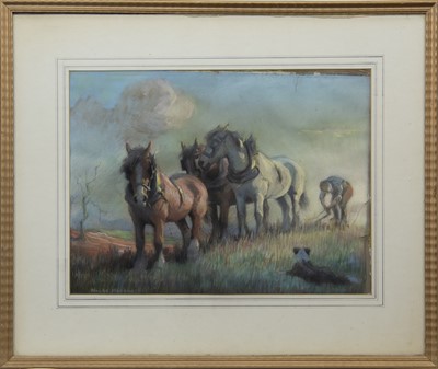 Lot 2 - IN THE FIELDS, A PASTEL BY MAUDE MARSHALL
