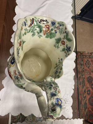 Lot 111 - A MID-19TH CENTURY COPELAND & GARRETT, LATE SPODE 'NEW FAYENCE' WASH BOWL AND EWER