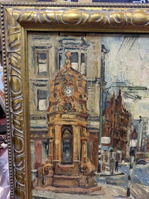 Lot 563 - CHARING CROSS, GLASGOW, AN OIL BY ANTHONY ARMSTRONG