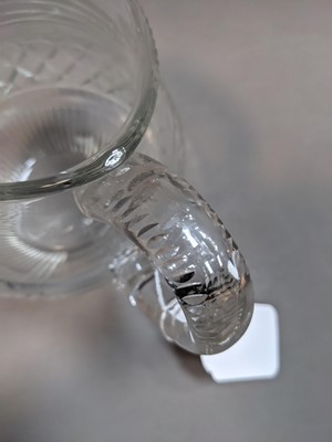 Lot 461 - AN EARLY 19TH CENTURY CUT GLASS JUG