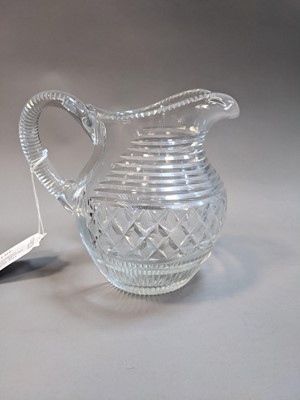 Lot 461 - AN EARLY 19TH CENTURY CUT GLASS JUG