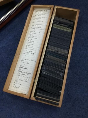 Lot 514 - A COLLECTION OF MAGIC LANTERN SLIDES, ALONG WITH SCRAP BOOK OF 1930s FILM STARS