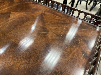 Lot 1601 - A CHIPPENDALE STYLE MAHOGANY SILVER TABLE