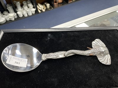 Lot 501 - A CONTEMPORARY SOUTH AFRICAN PEWTER SPOON