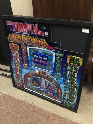 Lot 540 - AN ITALIAN JOB LARGE FRUIT MACHINE POP ART, UP-CYCLED VINTAGE FRUIT MACHINE GLASS