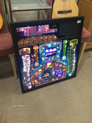 Lot 540 - AN ITALIAN JOB LARGE FRUIT MACHINE POP ART, UP-CYCLED VINTAGE FRUIT MACHINE GLASS