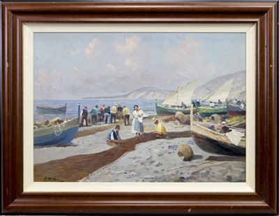 Lot 503 - NEAPOLITAN FISHERMAN, AN OIL BY ANDREA FORTINI