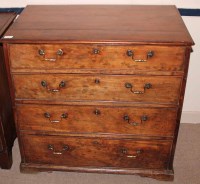 Lot 1271 - MAHOGANY CHEST OF GEORGE III DESIGN with four...