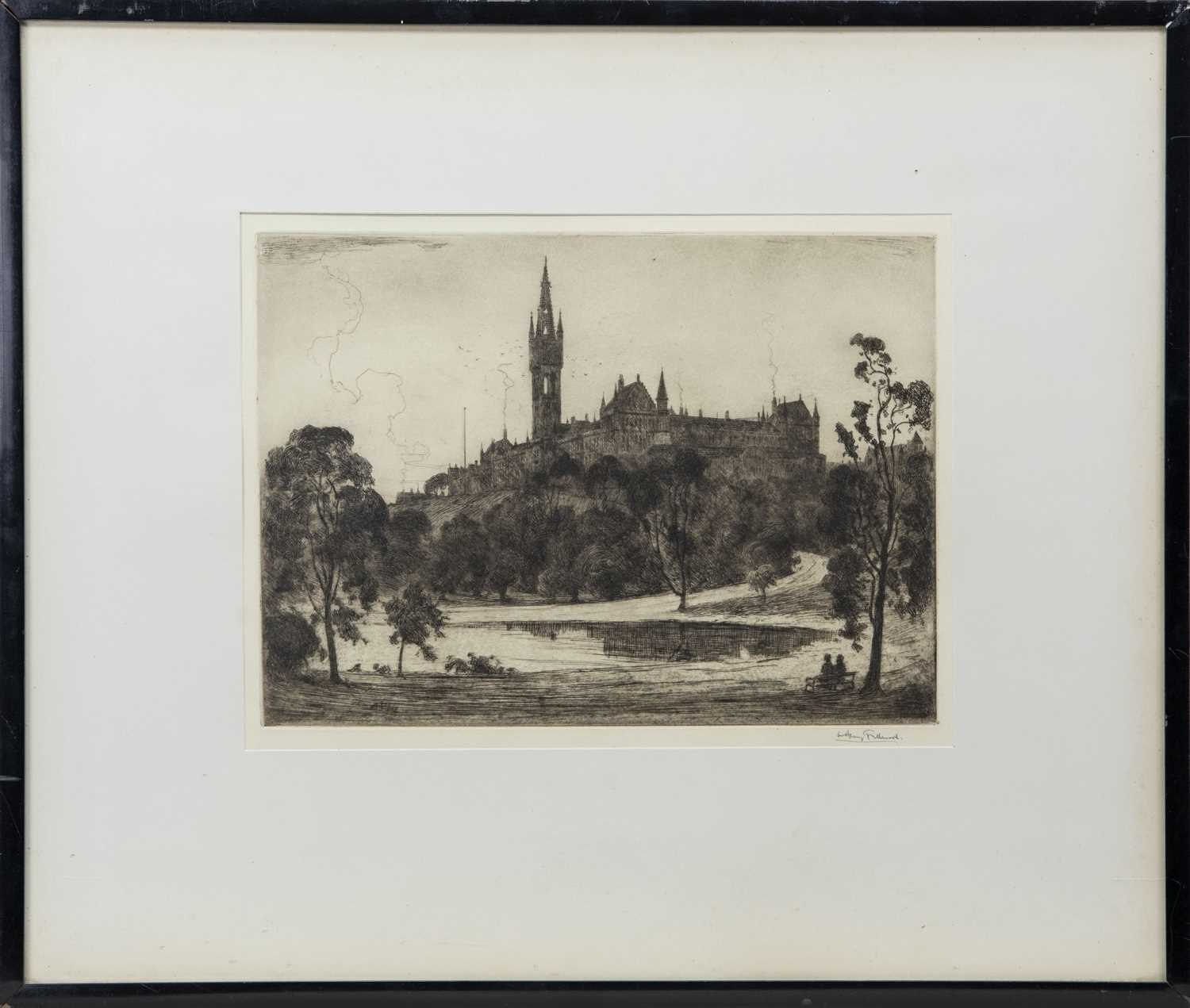 Lot 65 - UNIVERSITY OF GLASGOW, AN ETCHING BY ALBERT HENRY FULLWOOD