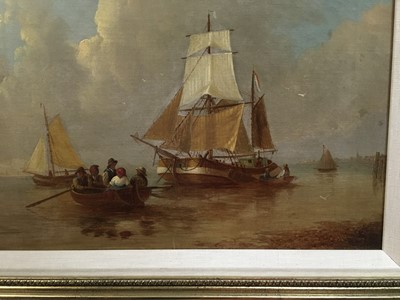 Lot 19 - BOATS IN CALM WATERS, A 20TH CENTURY DUTCH OIL