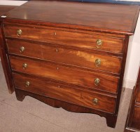 Lot 1275 - POST-REGENCY MAHOGANY CHEST with four...