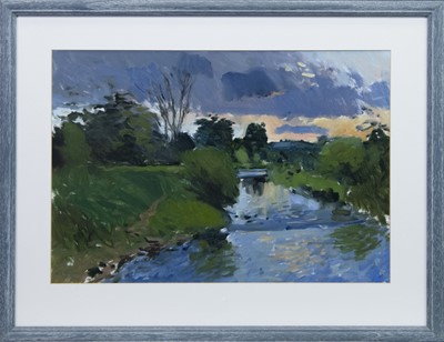 Lot 589 - OVER THE RIVER, AN OIL BY DOUGLAS LENNOX