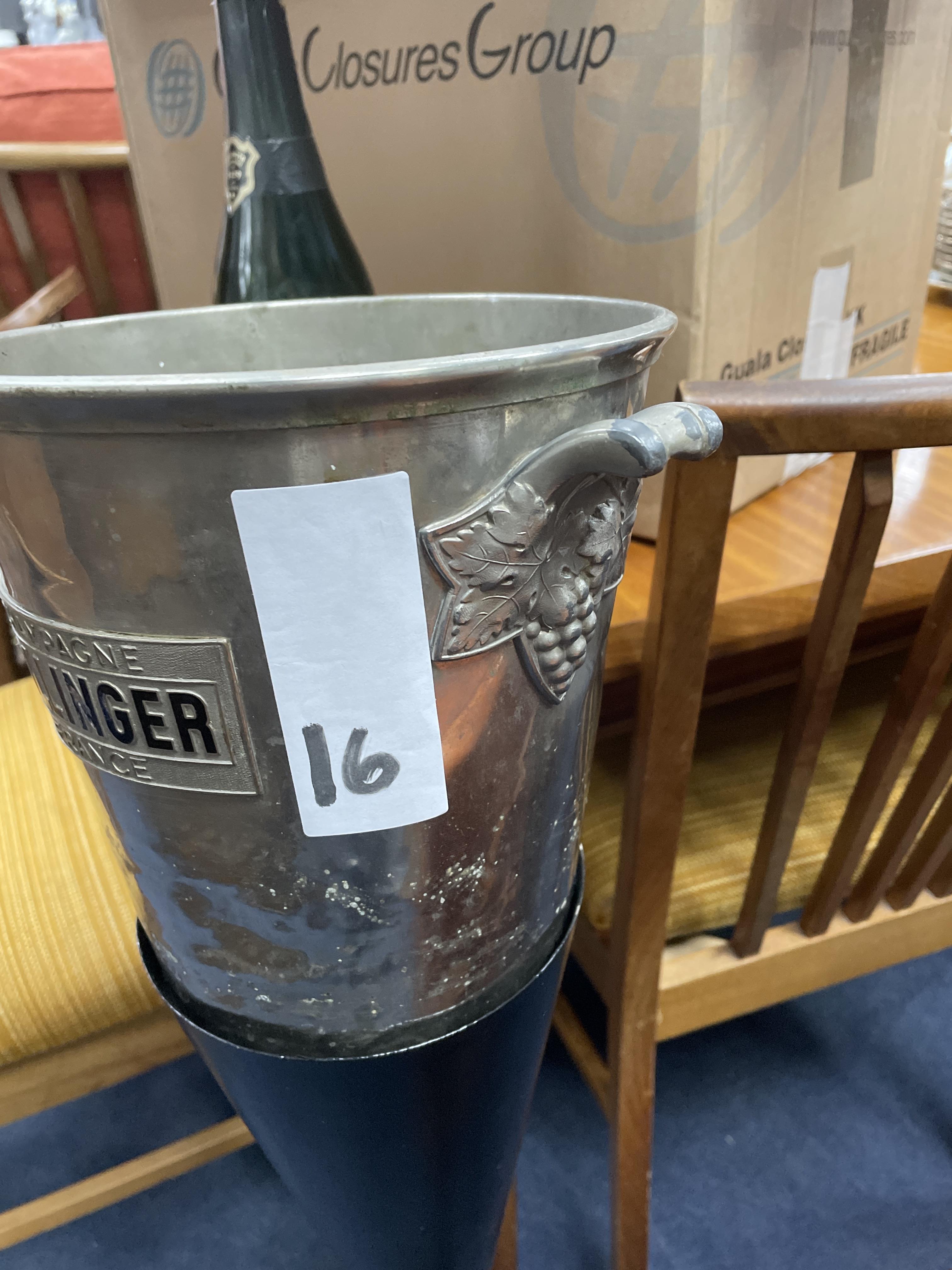 Lot 14 A VINTAGE BOLLINGER CHAMPAGNE ICE BUCKET