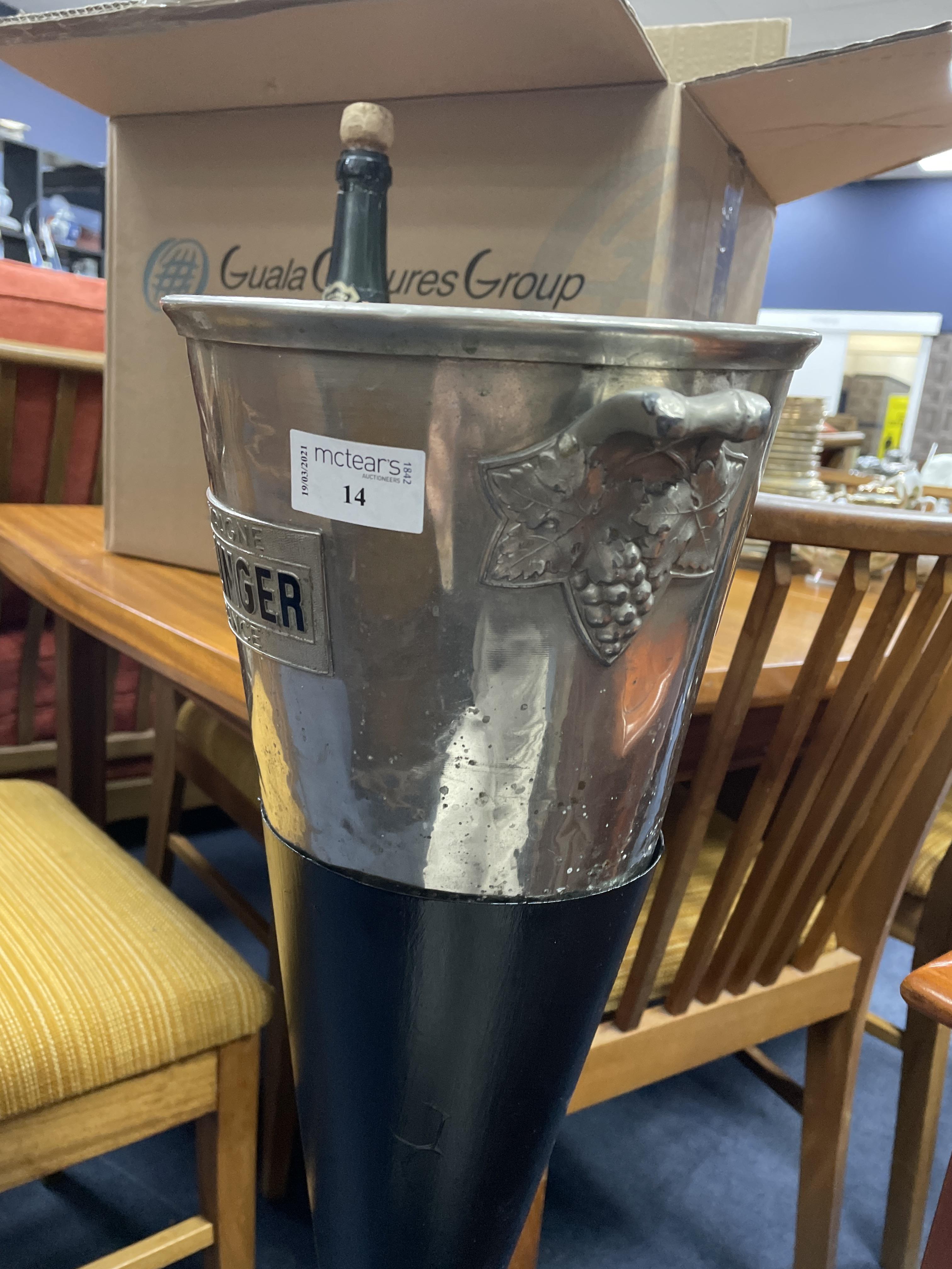 Lot 14 A VINTAGE BOLLINGER CHAMPAGNE ICE BUCKET
