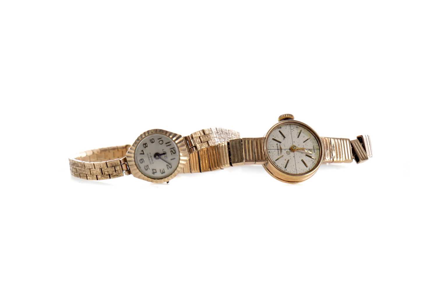 Lot 737 - TWO LADY'S NINE CARAT GOLD WATCHES