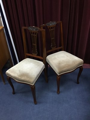 Lot 79 - A LOT OF FOUR MAHOGANY CHAIRS