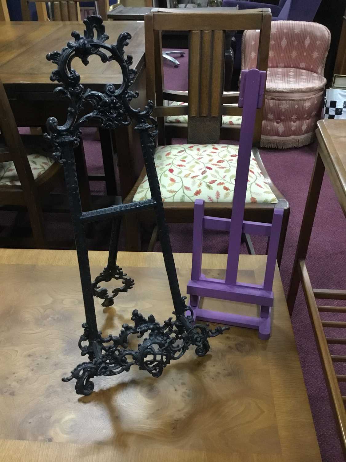 Lot 55 - A LOT OF FOUR PICTURE TABLE TOP EASELS AND TWO MANNEQUINS