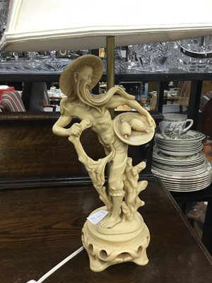 Lot 143 - A LOT OF FIVE VARIOUS FIGURAL TABLE LAMPS