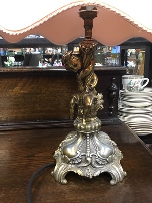 Lot 143 - A LOT OF FIVE VARIOUS FIGURAL TABLE LAMPS
