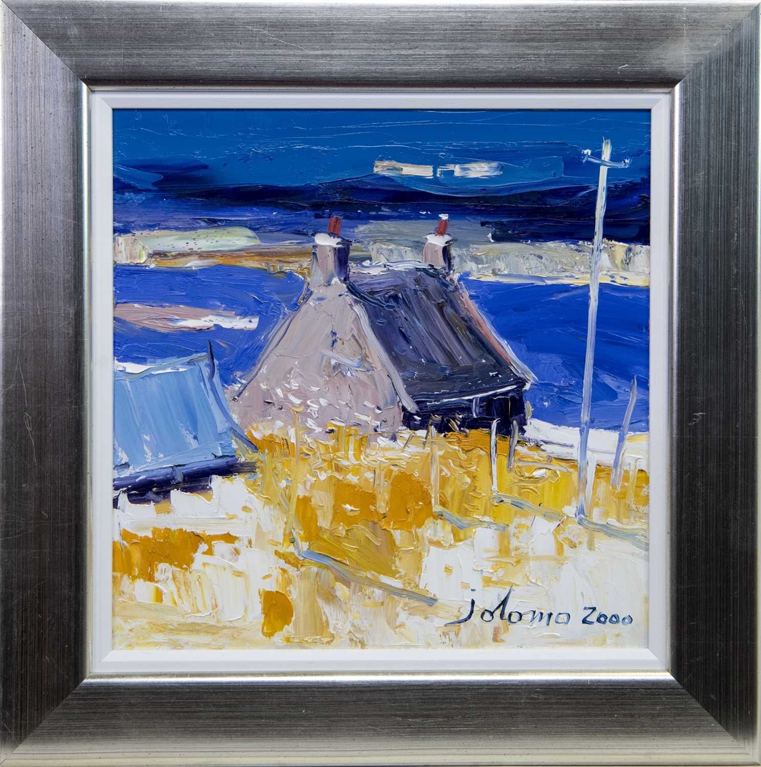 Lot 510 - COTTAGE AND THE MACHAIR, AN OIL BY JOLOMO