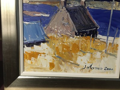Lot 510 - COTTAGE AND THE MACHAIR, AN OIL BY JOLOMO