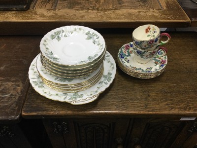 Lot 160 - A MINTON 'GREENWICH' PART TEA SERVICE AND OTHER TEA WARE