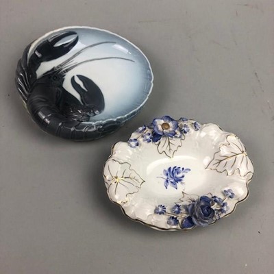 Lot 215 - A ROYAL COPENHAGEN CIRCULAR DISH AND A GERMAN FLORAL DISH