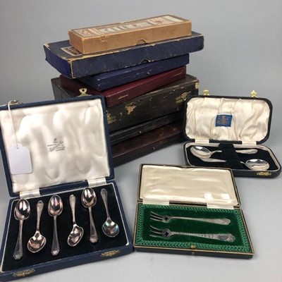 Lot 129 - A LOT OF CASED PLATED CUTLERY SETS