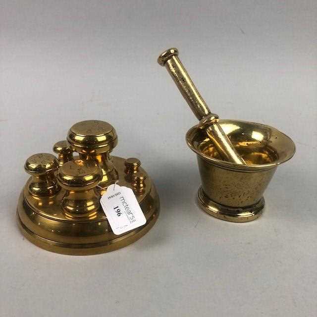 Lot 196 - A LOT OF BRASS AND COPPER WARE